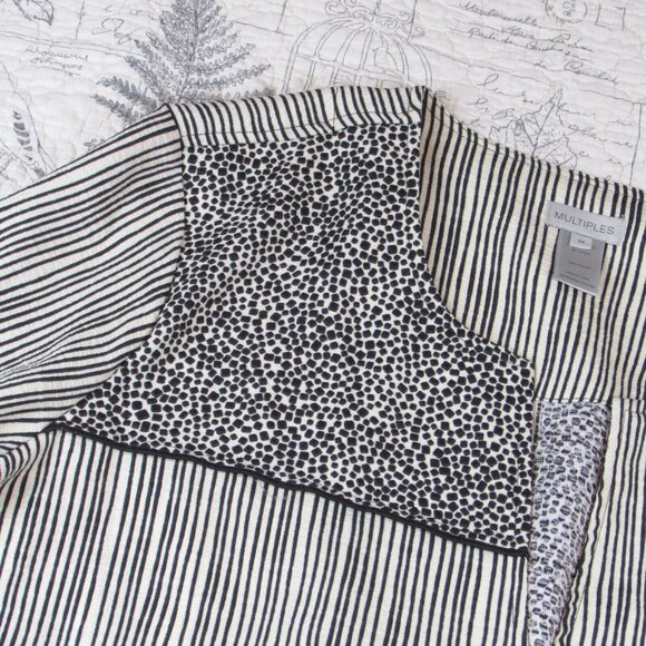 NEW Multiples Womens Artsy Jacket top lagenlook One Btn 3/4 slv plus size 2X - Picture 8 of 11